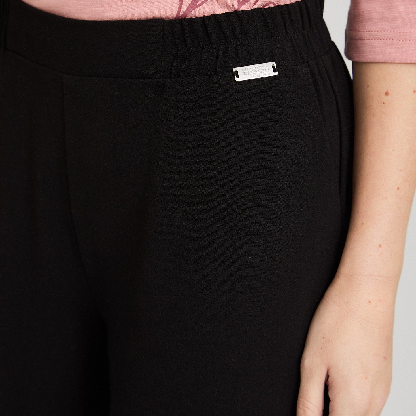 Pantalón Sport Palazzo Pretina Elasticada Negro