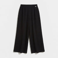 Pantalón Sport Palazzo Pretina Elasticada Negro en plano