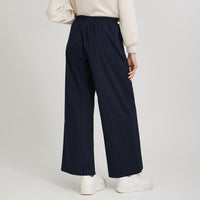 Pantalón Sport Palazzo Pretina Elasticada Azul