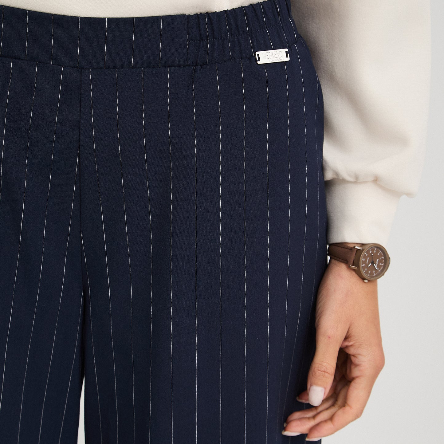 Pantalón Sport Palazzo Pretina Elasticada Azul