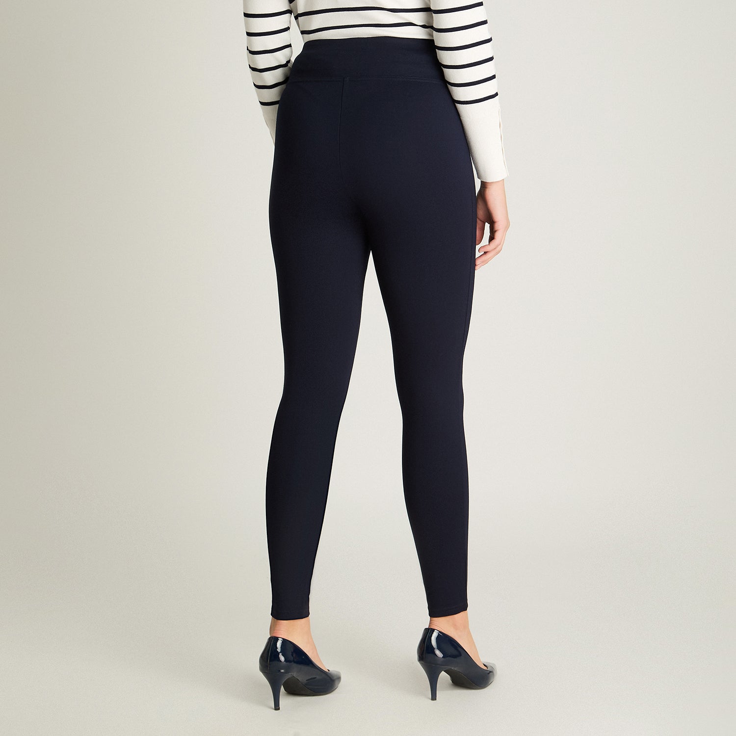 Calza Slim Con Control De Abdomen Azul Lorenzo Di Pontti