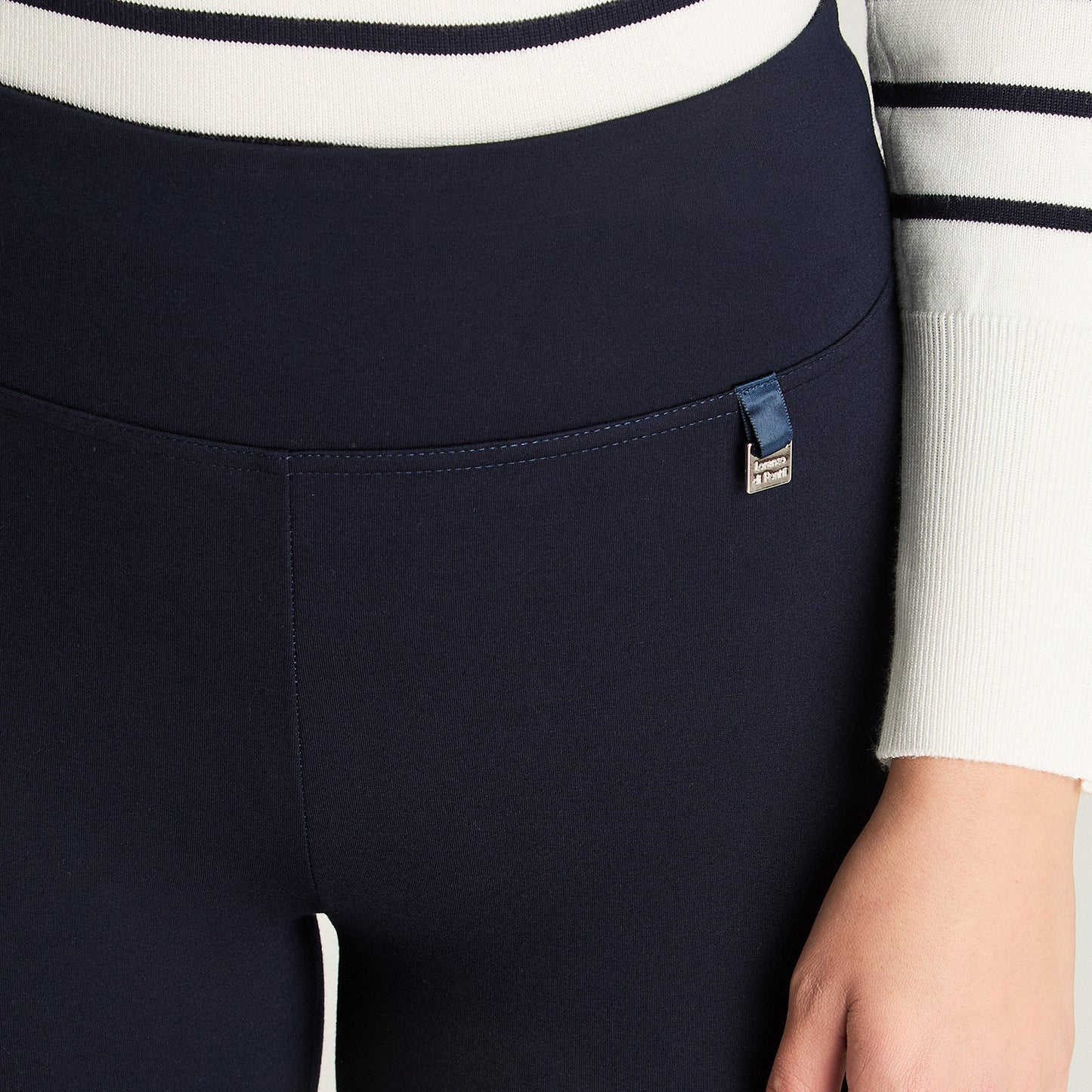 Calza Slim Con Control De Abdomen Azul Lorenzo Di Pontti