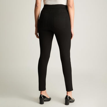 Calza Skinny Con Push Up Negro Lorenzo Di Pontti