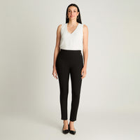 Calza Skinny Con Push Up Negro Lorenzo Di Pontti