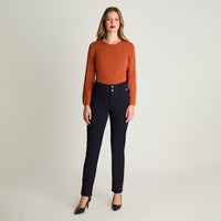 Calza Recta Tres Botones Azul Lorenzo Di Pontti