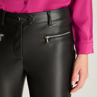 Calza Slim De Ecocuero Negro Lorenzo Di Pontti