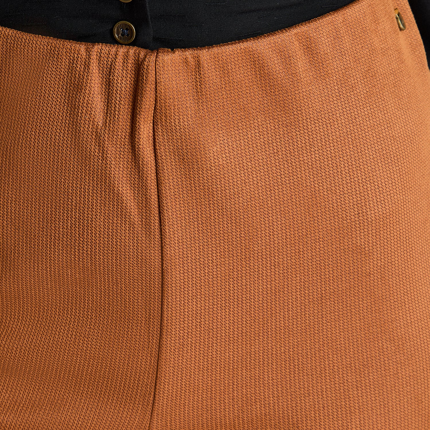 Calza Suede Mini Flare Camel Curvi