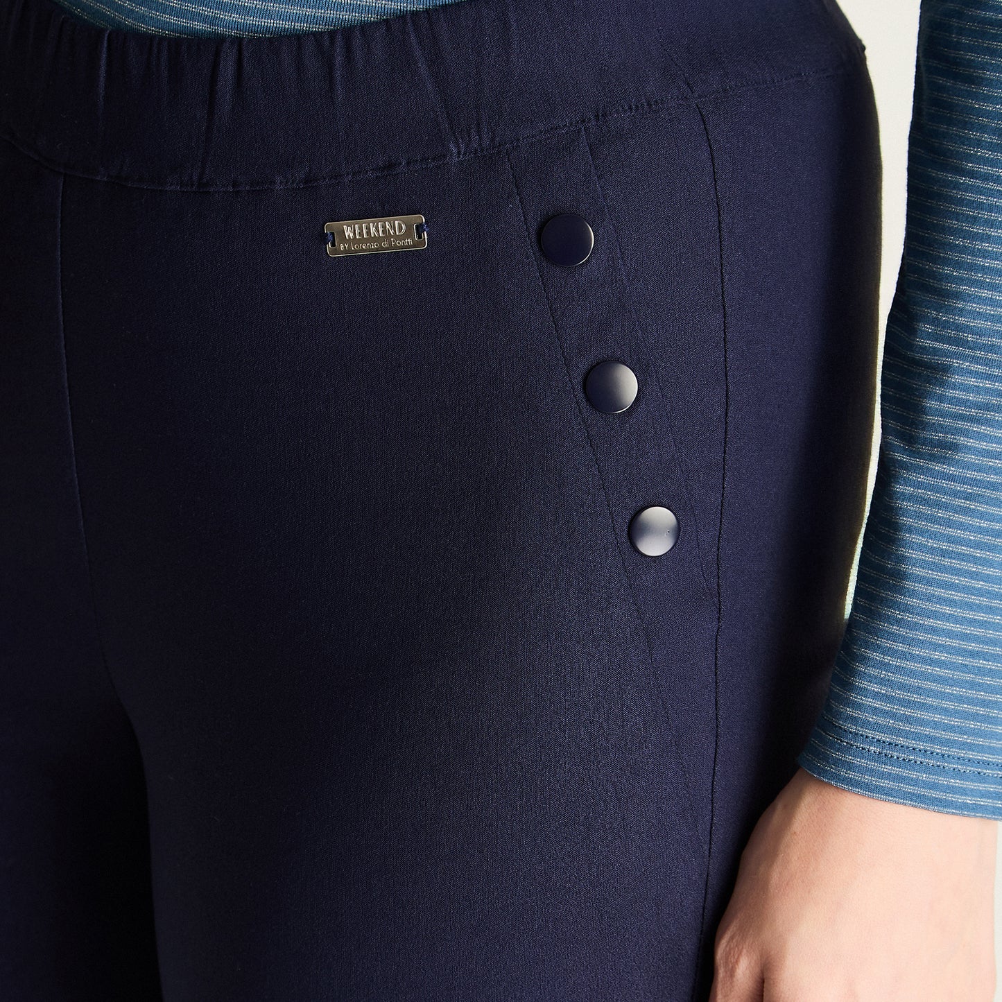 Calza Azul Slim Muy elasticado Calce Ajustado