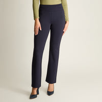 Calza Azul Elasticidad Media Sin Forro Calce Normal Tela Punto