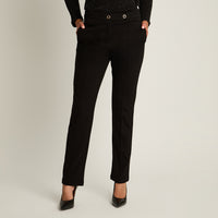 Calza Negro Elasticidad Media Sin Forro Calce Normal Tela Punto