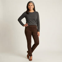 Calza Café en Suede Slim en modelo adulta