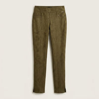 Calza Verde Olive en Suede Slim en plano