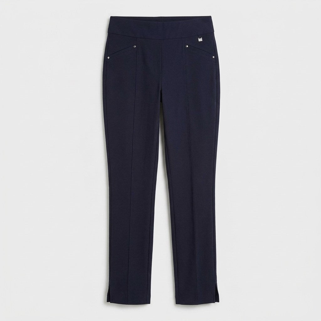 Calza Bengalina Pretina Elasticada Azul en plano