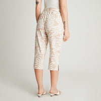 Capri Crudo Estampado Con Lazo Y Bolsillos