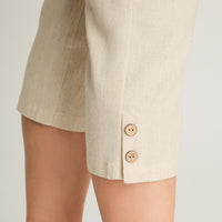 Pantalón Capri Con Cinturón Arena Curvi