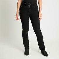 Jeans Straight Negro Lorenzo Di Pontti