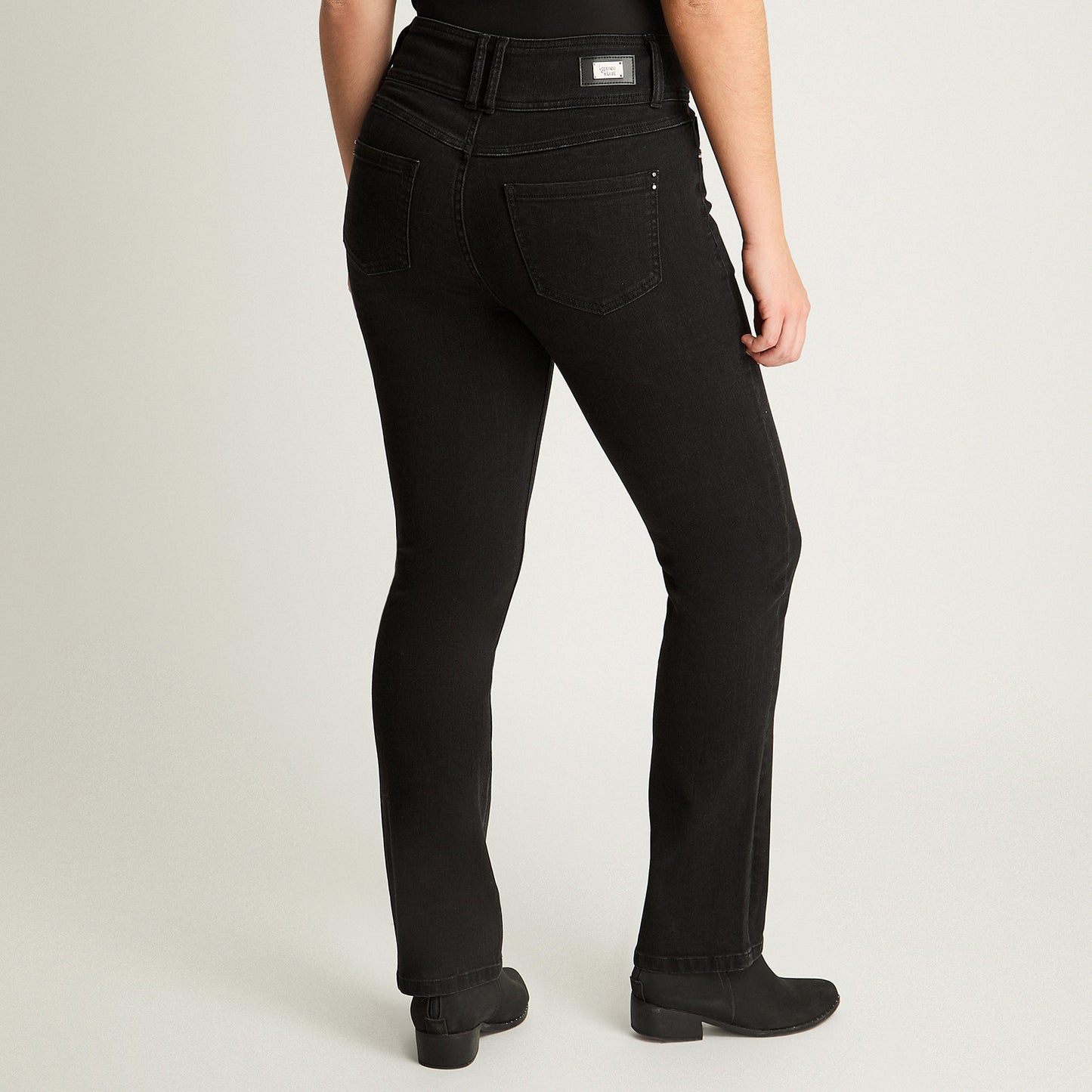 Jeans Straight Negro Lorenzo Di Pontti