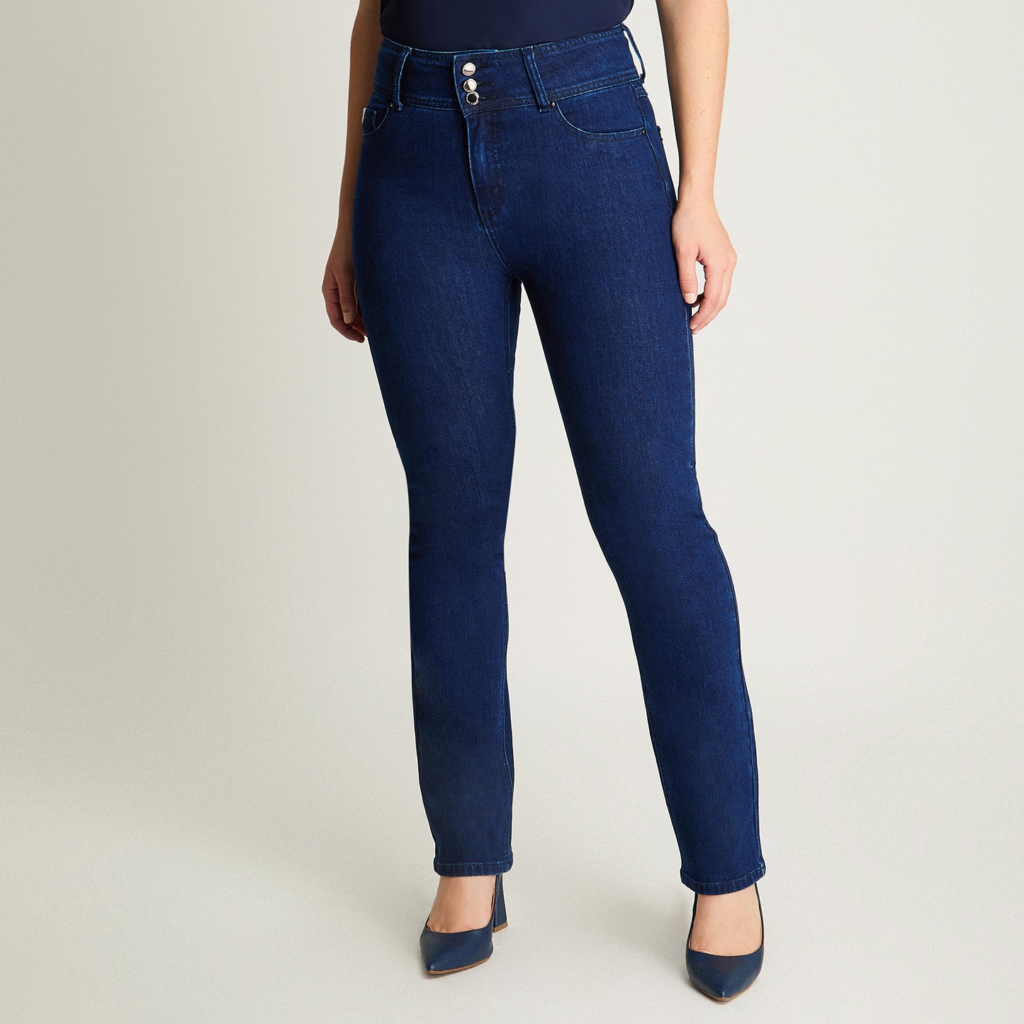 Jeans Straight Azul Lorenzo Di Pontti