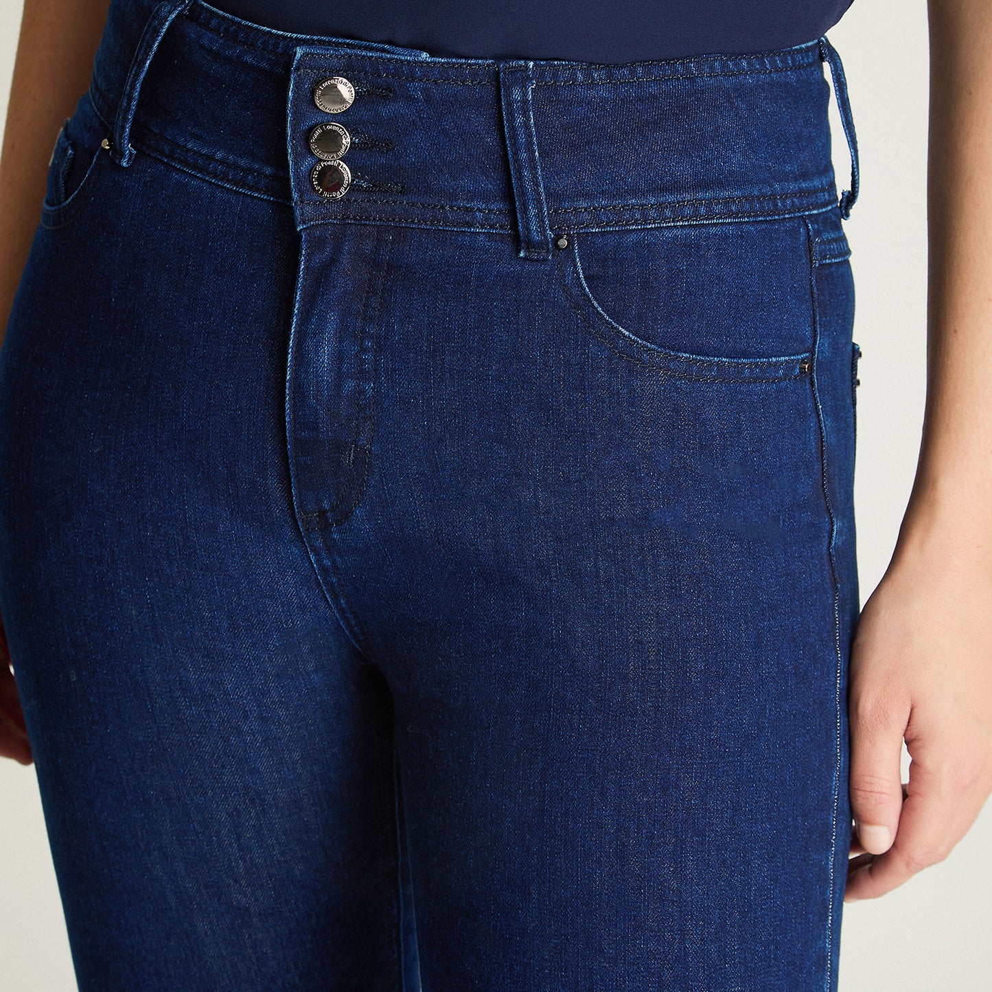 Jeans Straight Azul Lorenzo Di Pontti