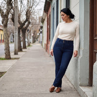Jeans Straight Azul Marino lifestyle