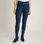 Jeans Skynny Push Up Control De Abdomen Azul Marino Lorenzo Di Pontti