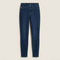 Jeans Skynny Push Up Control De Abdomen Azul Marino en plano