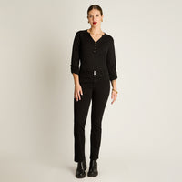 Jeans Gris Oscuro Recto Push Up - Lorenzo di Pontti