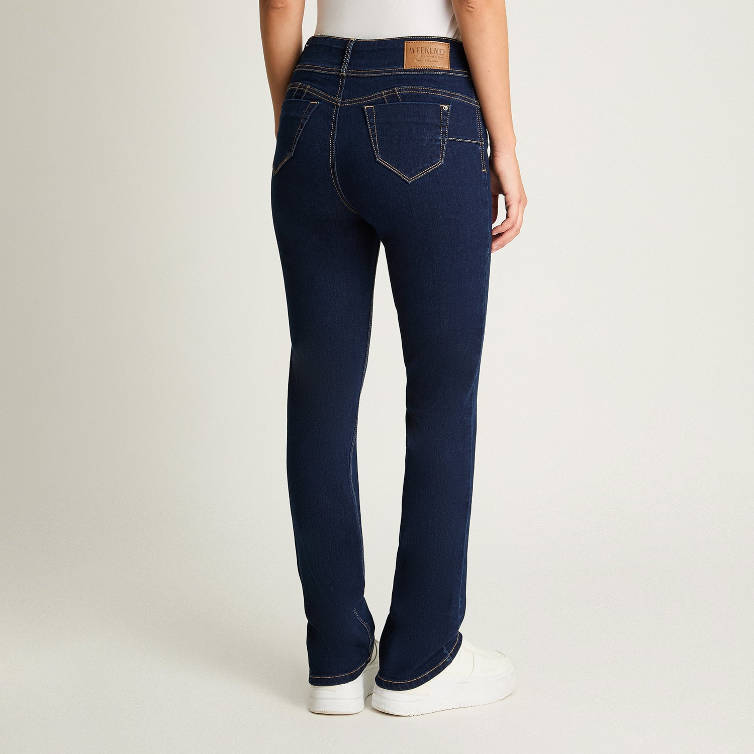 Jeans Recto 5 Bolsillos Push Up Azul Marino Weekend