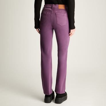 Jeans Recto 5 Bolsillos Color Morado
