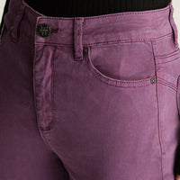Jeans Recto 5 Bolsillos Color Morado