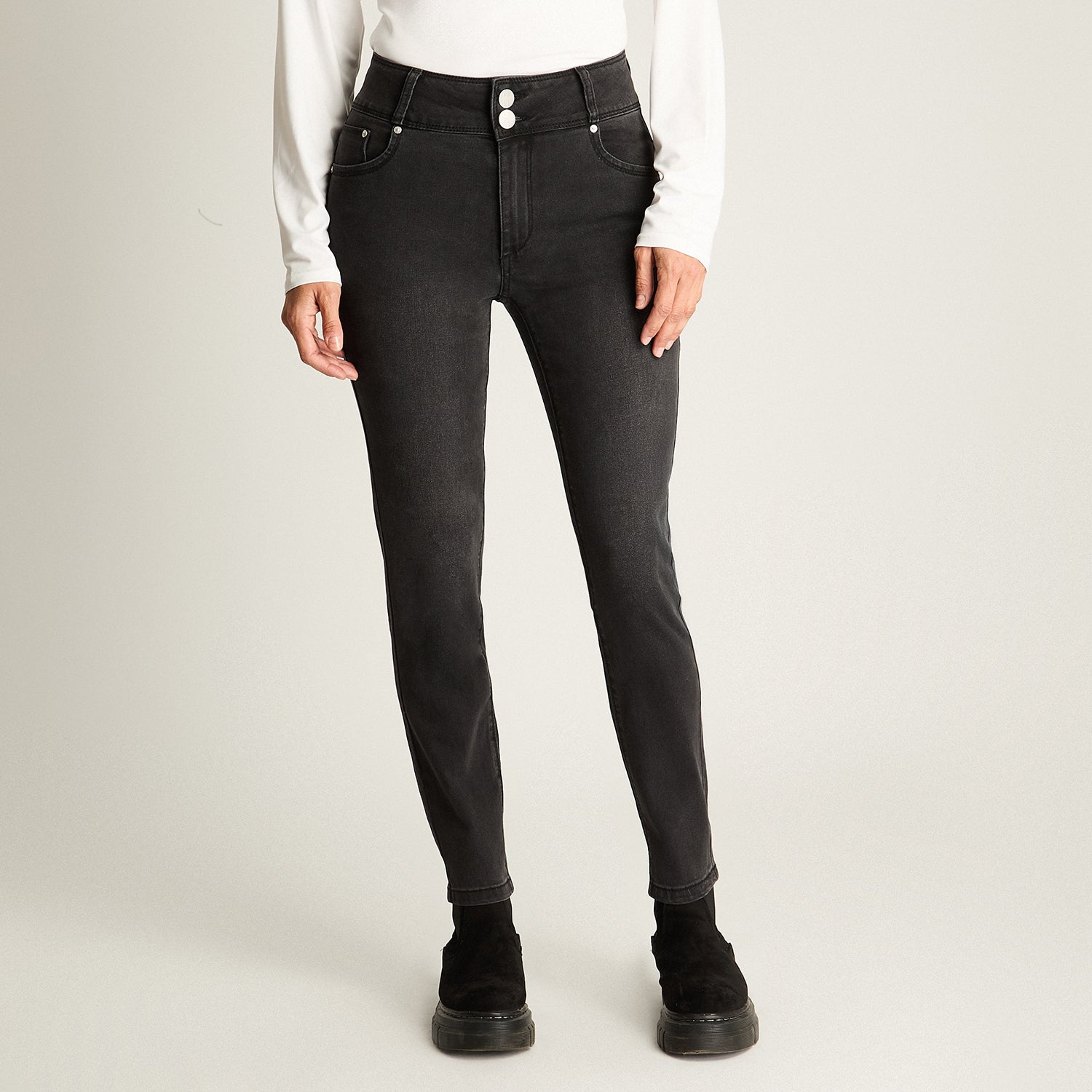 Jeans Gris Oscuro Slim