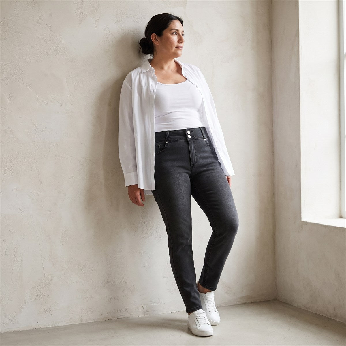 Jeans Gris Oscuro Slim lifestyle