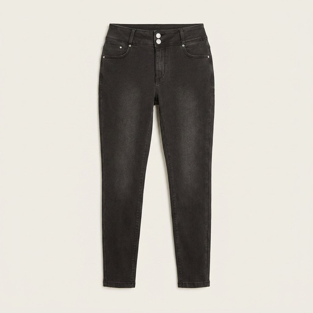 Jeans Gris Oscuro Slim en plano