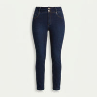 Jeans Slim Push Up Azul Marino en plano