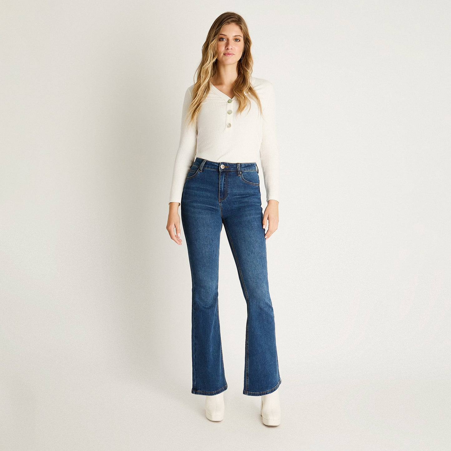 Jeans Azul Medio Flare