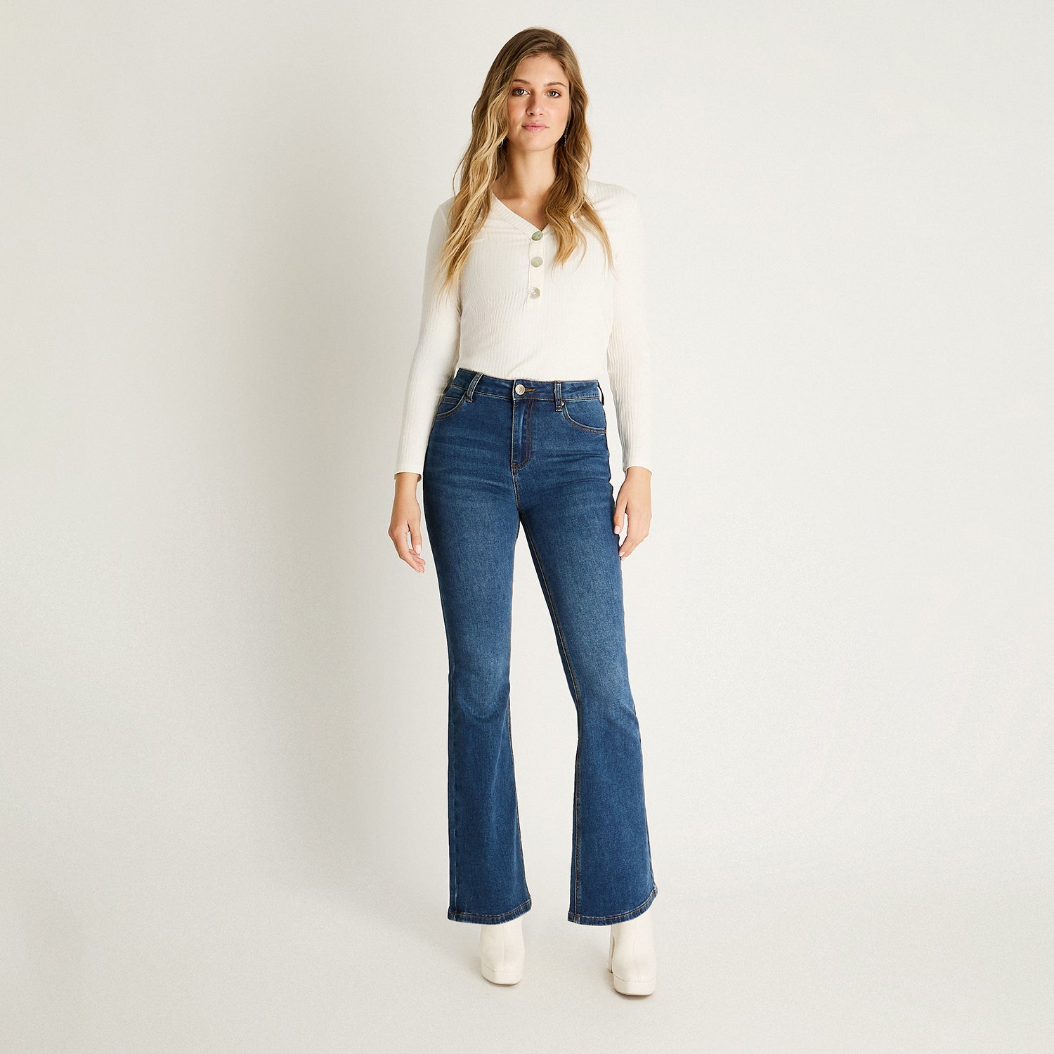 Jeans Azul Medio Flare