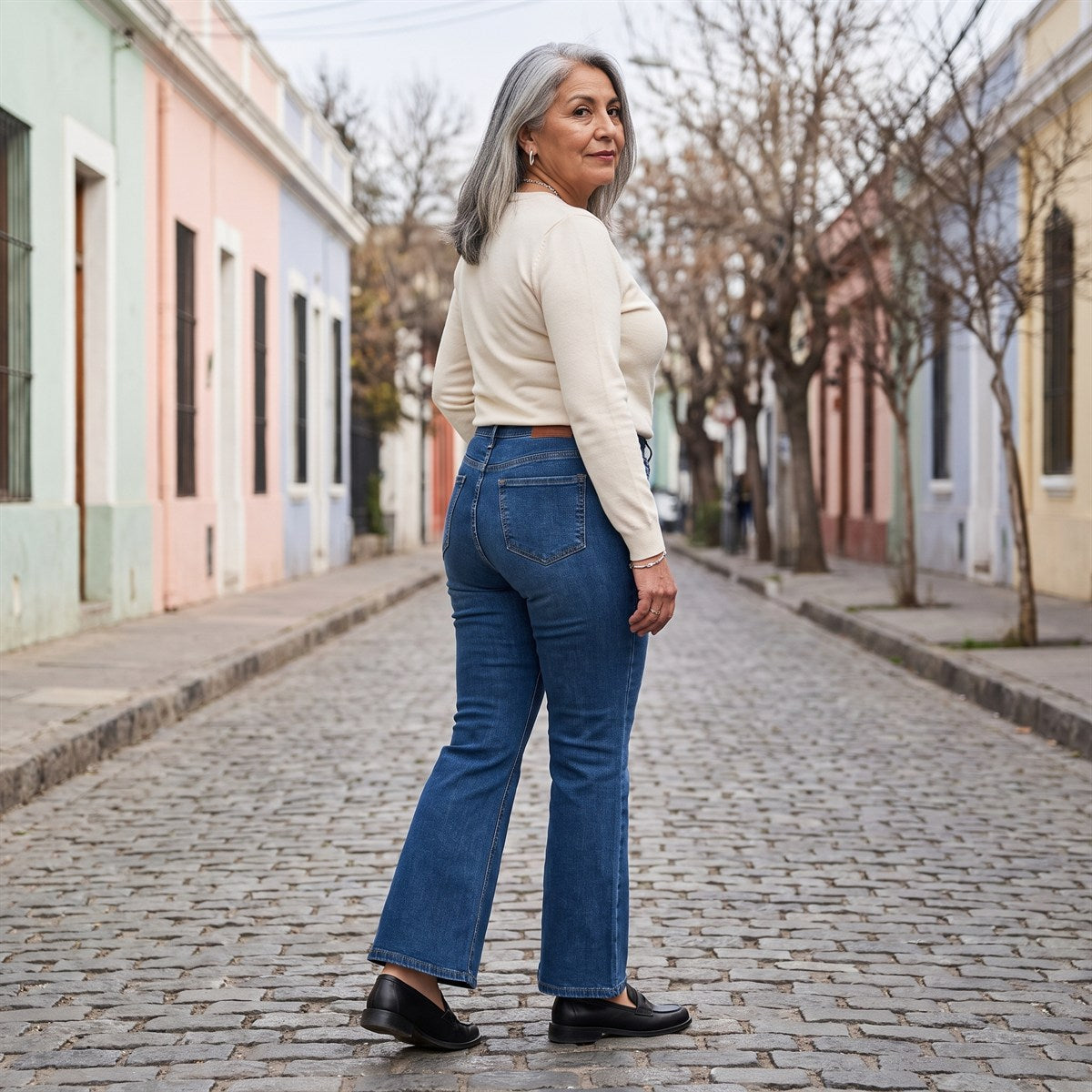 Jeans Azul Medio Flare lifestyle