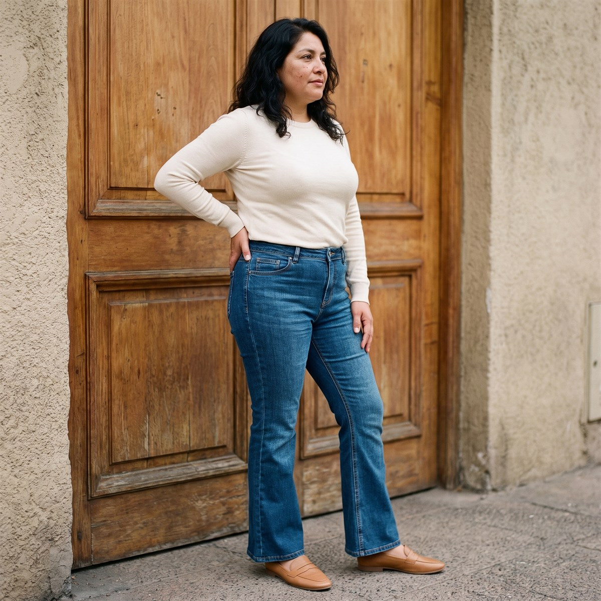 Jeans Azul Medio Flare lifestyle