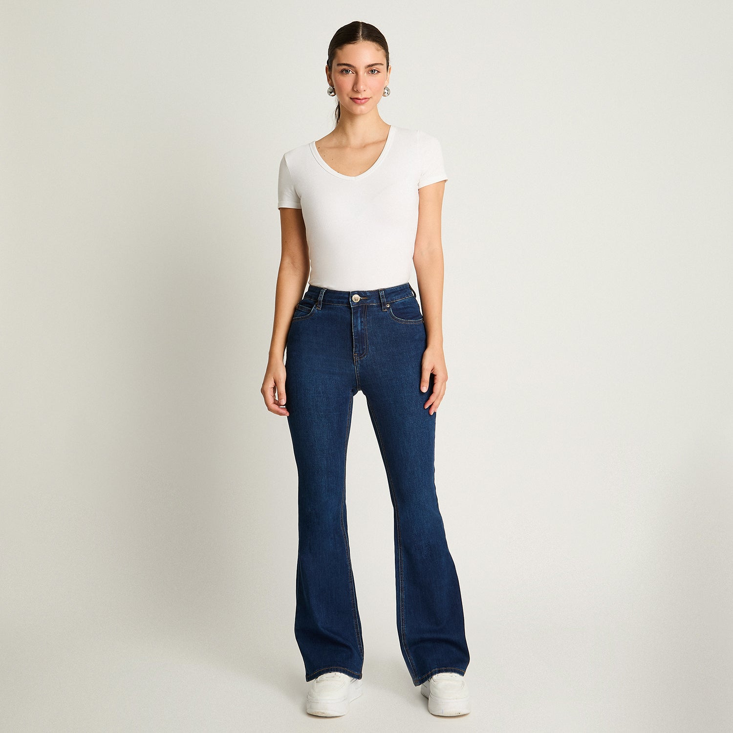 Jeans 5 Bolsillos Flare Azul Marino Weekend