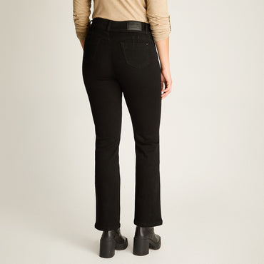 Jeans Negro Elasticidad Media Sin Forro Calce Normal Tela Denim