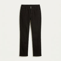Jeans Recto Negro Push Up de Cinco Bolsillos en plano