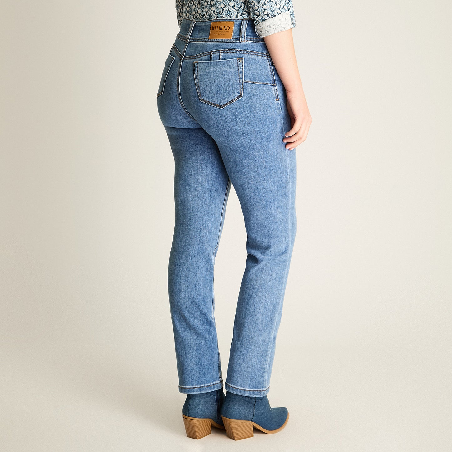 Jeans Celeste Recto Push Up - Lorenzo di Pontti