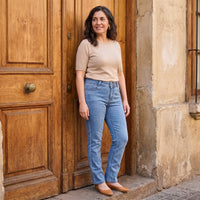 Jeans Recto Push Up Celeste lifestyle
