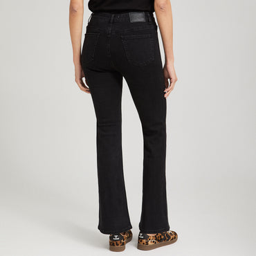 Jeans Negro Flare 5 Bolsillos - Lorenzo di Pontti