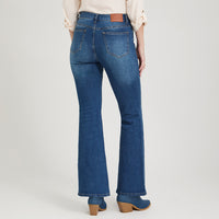 Jeans Flare 5 Bolsillos Azul Medio