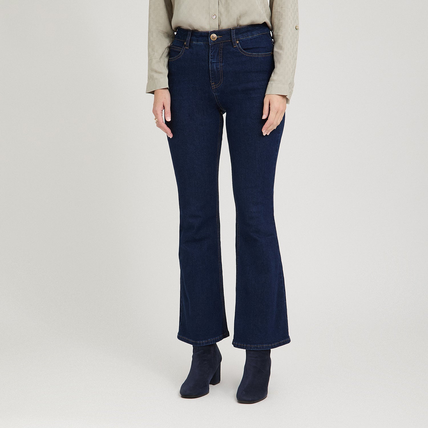 Jeans Azul Flare 5 Bolsillos - Lorenzo di Pontti