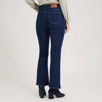 Jeans Flare 5 Bolsillos Azul Oscuro