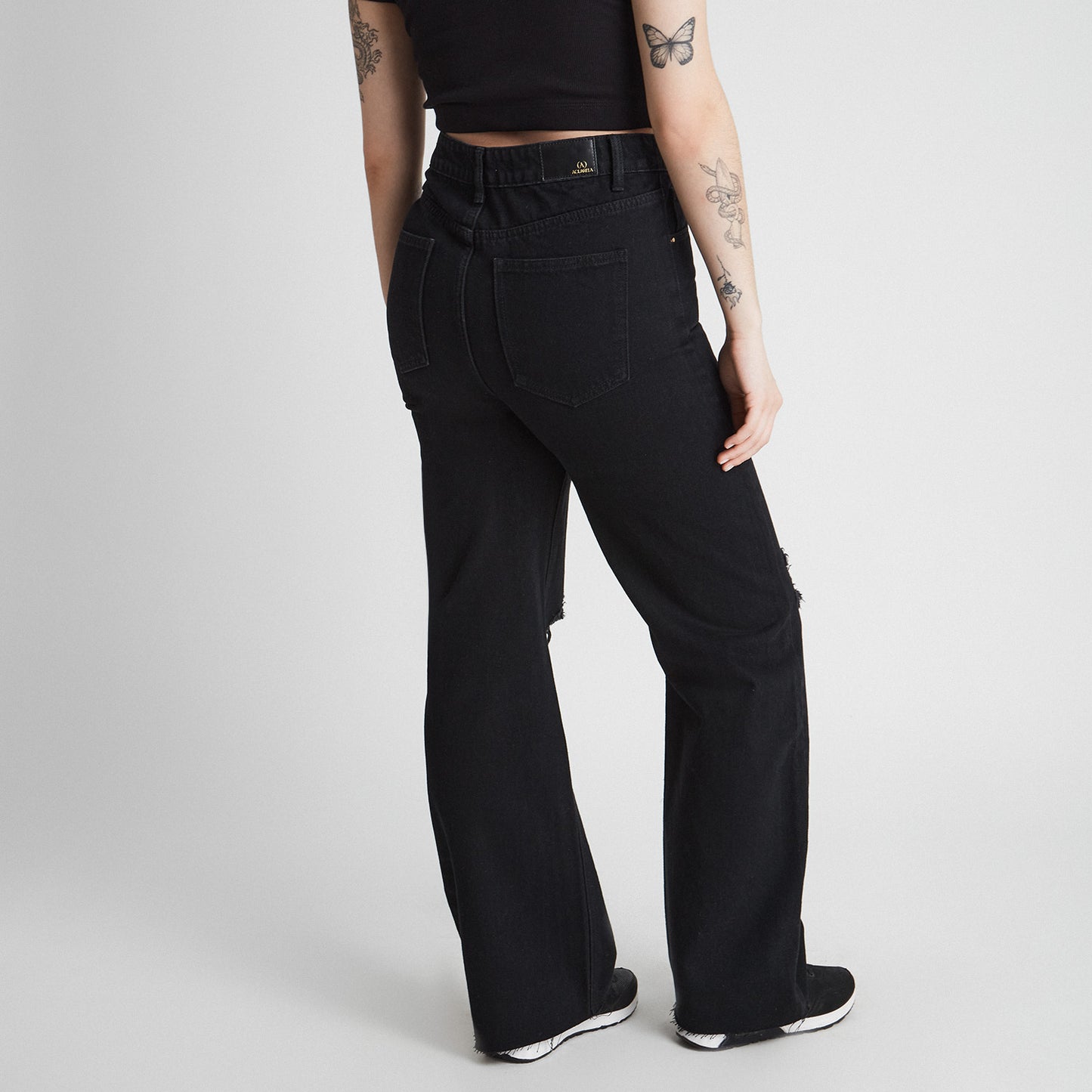 Jeans Negro 5 bolsillos destroyed - Lorenzo di Pontti