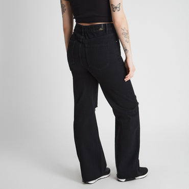 Jeans Negro 5 bolsillos destroyed - Lorenzo di Pontti
