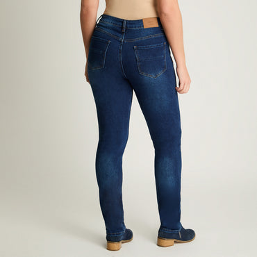 Jeans Recto 1 Boton Azul Curvi